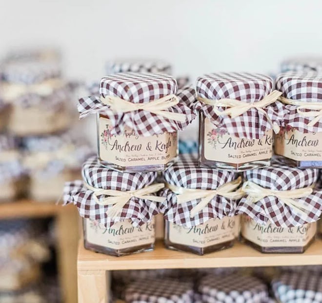 Etsy Rustic Burlap Jam Wedding Favors