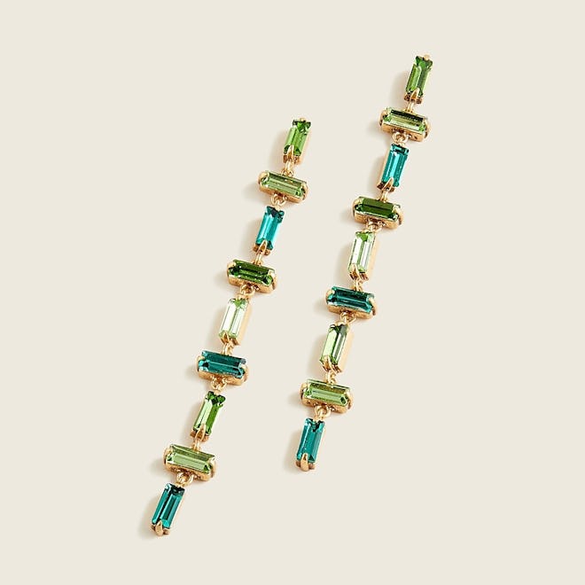 Stacked Baguette Drop Earrings