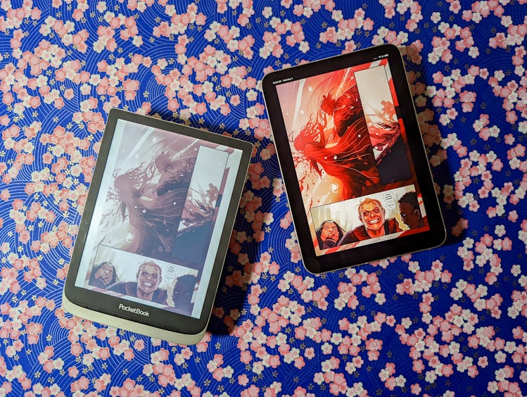 The InkPad Color side-by-side with the 2021 iPad Mini