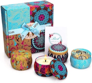 VSAFHZ Scented Candles in Tins (4-Pack)