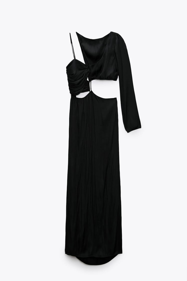 Black cut out midi dress from Zara.