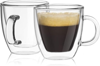 JoyJolt Savor Double Wall Insulated Espresso Mugs (2-Pack) 