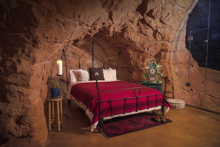 The Grinch's fully functional cave is located outside of Boulder, Utah.