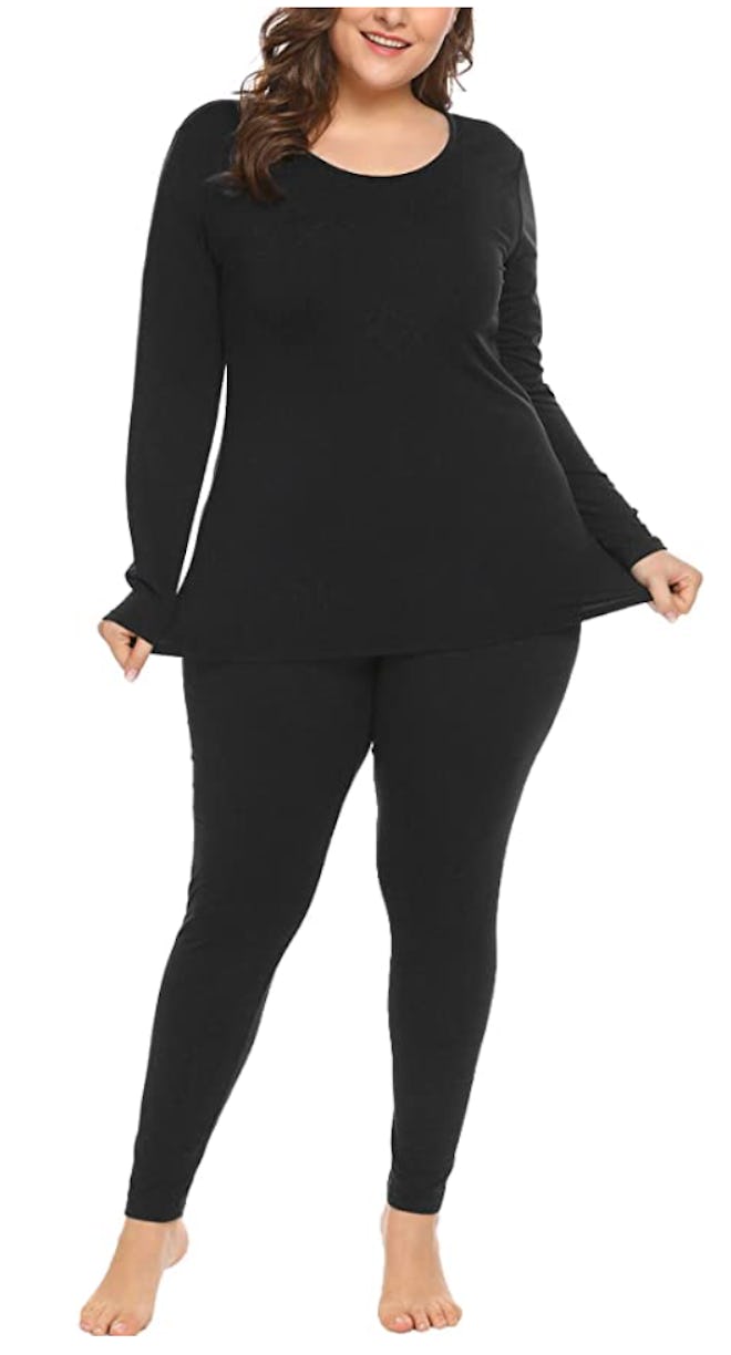IN'VOLAND Plus Size Thermal Long Johns Sets