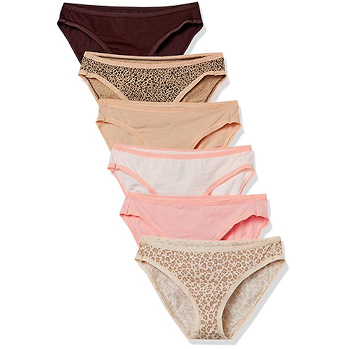 Amazon Essentials Cotton Stretch Bikini Panty (6-Pack)