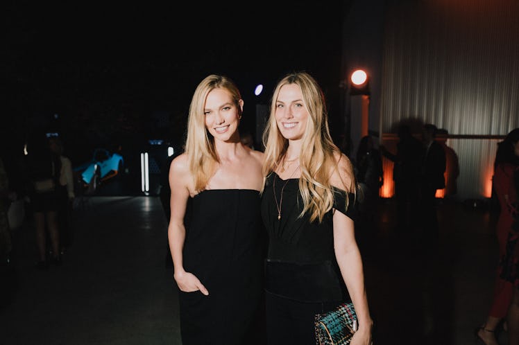 Karlie Kloss and Selby Drummond in black dresses 