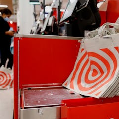 target shopping bag at checkout