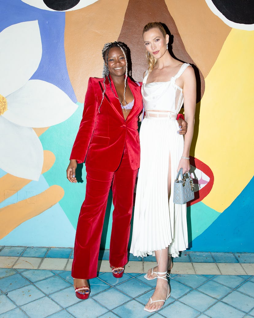 Artist Jadé Fadojutimi and Karlie Kloss at Art Week at the ICA Miami