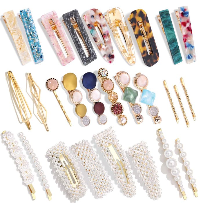 Magicsky Pearl, Resin, And Acrylic Hair Clips (28 Pieces)