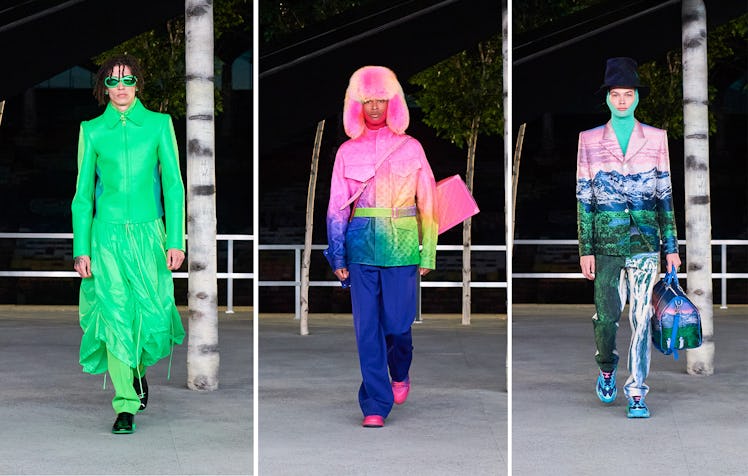 Three looks from Virgil Abloh's final Louis Vuitton collection