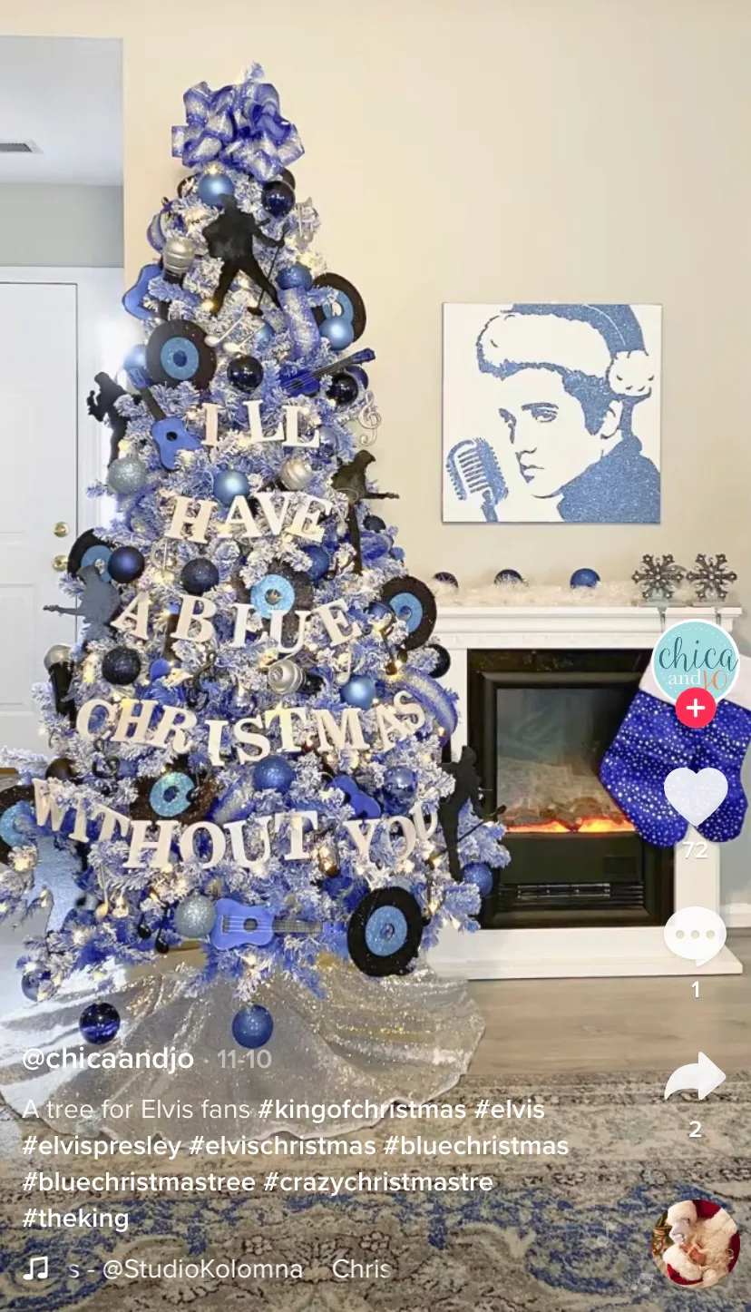 Blue Christmas Trees For Holidays 2021 Are On-Trend, Experts Say