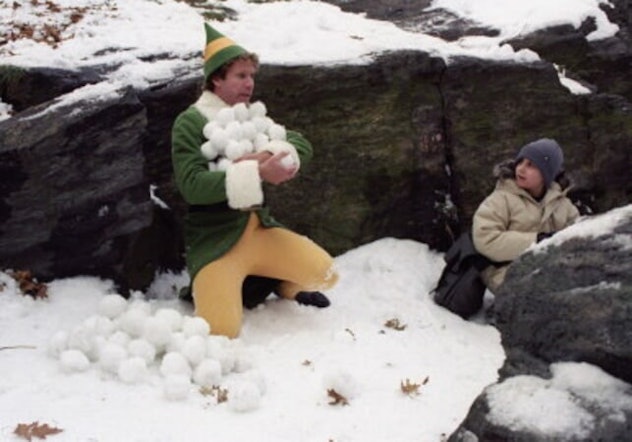 The snow in 'Elf' was computer-generated.