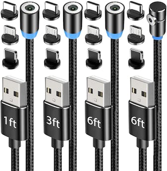 Terasako 3-in-1 Magnetic Charging Cables (4 Pack)