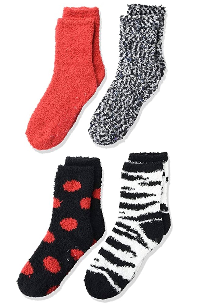 Amazon Essentials Fuzzy Socks (4-Pack)