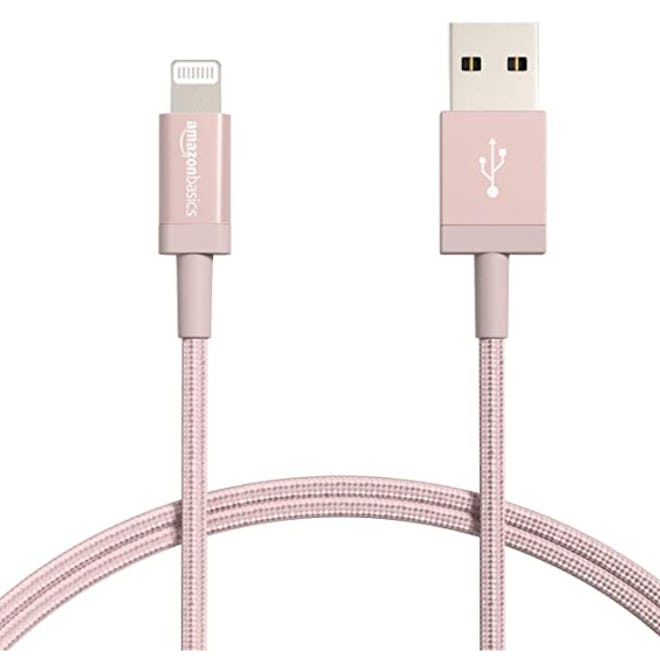 Amazon Basics Nylon USB-A to Lightning Cable Cord