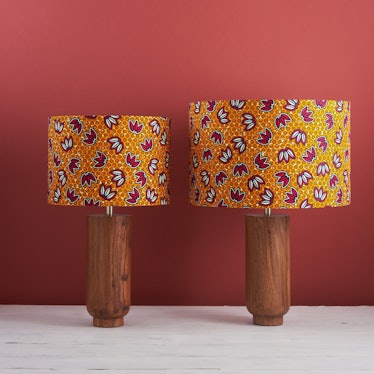 African Wax Print Drum Lampshade