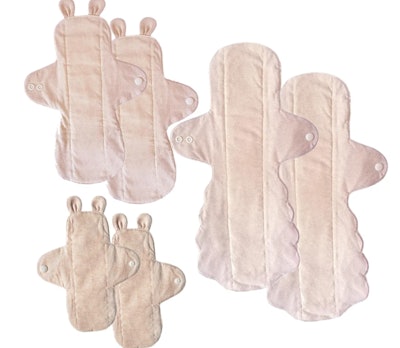Image of reusable fabric undergarment pads.