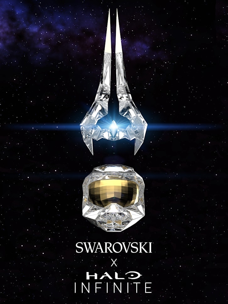 Promotional material for the Halo x Swarovski collaboration