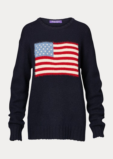 Ralph Lauren Collection American flag sweater.