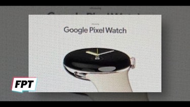 A slide showing a circular "Google Pixel Watch"