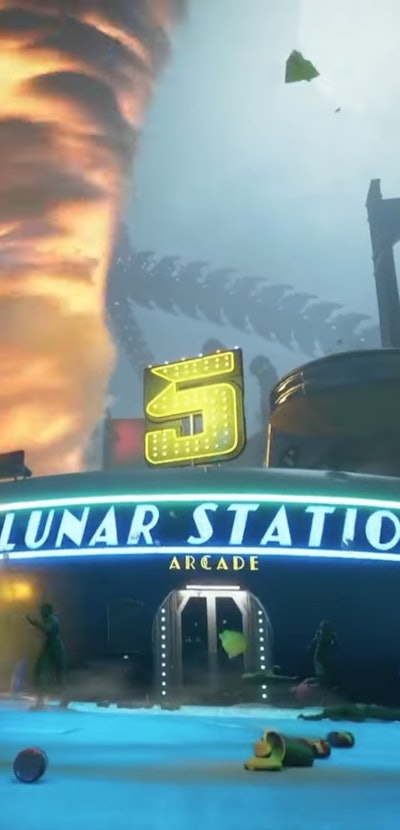 Lunar station 5 as seen in the game Suicide Squad: Kill the Justice League