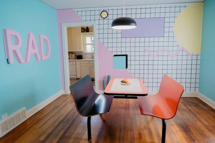 This totally rad dining room is part of 2022 TikTok home decor trends, according to Airbnb,