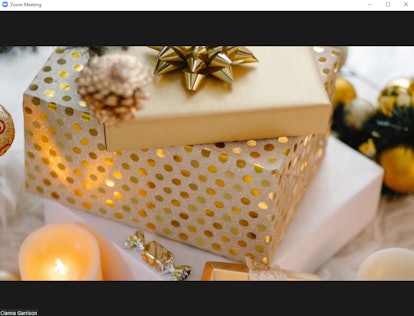 These holiday Zoom backgrounds include pretty gift boxes.