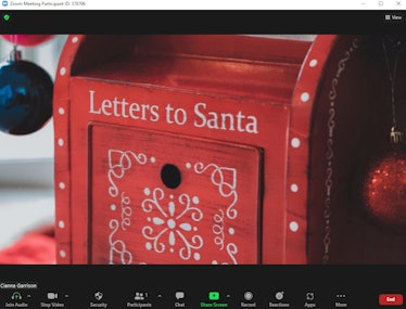 These holiday Zoom backgrounds feature festive scenery and nods to Santa.