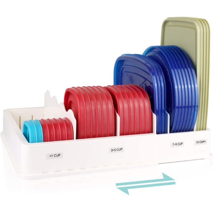 SWOMMOLY Expandable Container Lid Organizer
