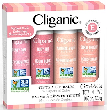 Cliganic Tinted Lip Balm (4-Pack)
