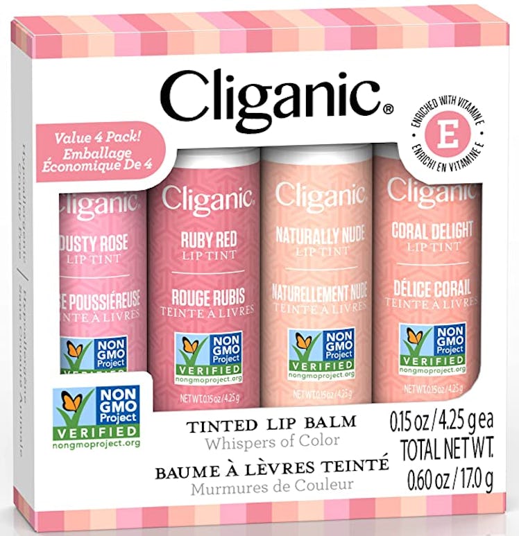 Cliganic Tinted Lip Balm (4-Pack)