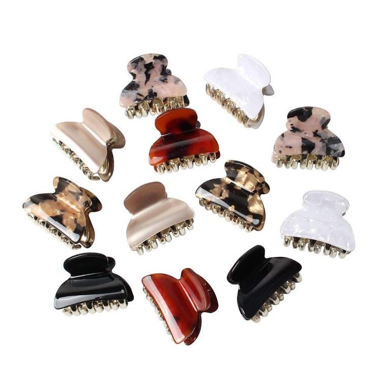 N/I Floral Printed Claw Clips (Set Of 12)