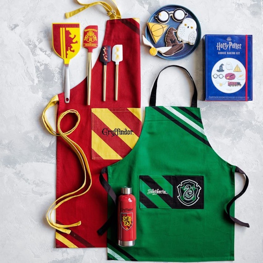 Get a Slytherin spatula and Hedwig cookie jar with the Williams-Sonoma 'Harry Potter' Holiday 2021 c...