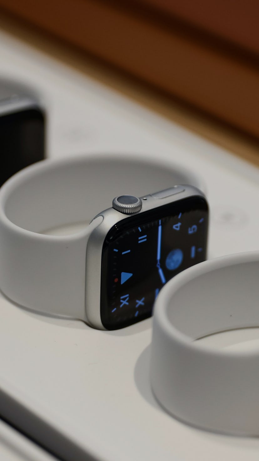 SINGAPORE, SINGAPORE - SEPTEMBER 24: Apple Watch models are displayed at the Apple Store at Orchard ...