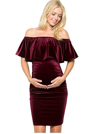 My Bump Maternity Dress Velvet 