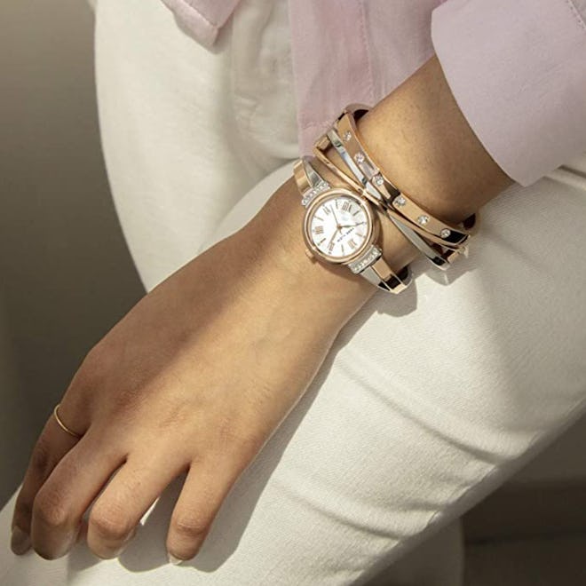 Anne Klein Bangle Watch and Bracelet Set