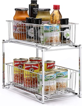 Simple Trending Stackable 2-Tier Cabinet Organizer 