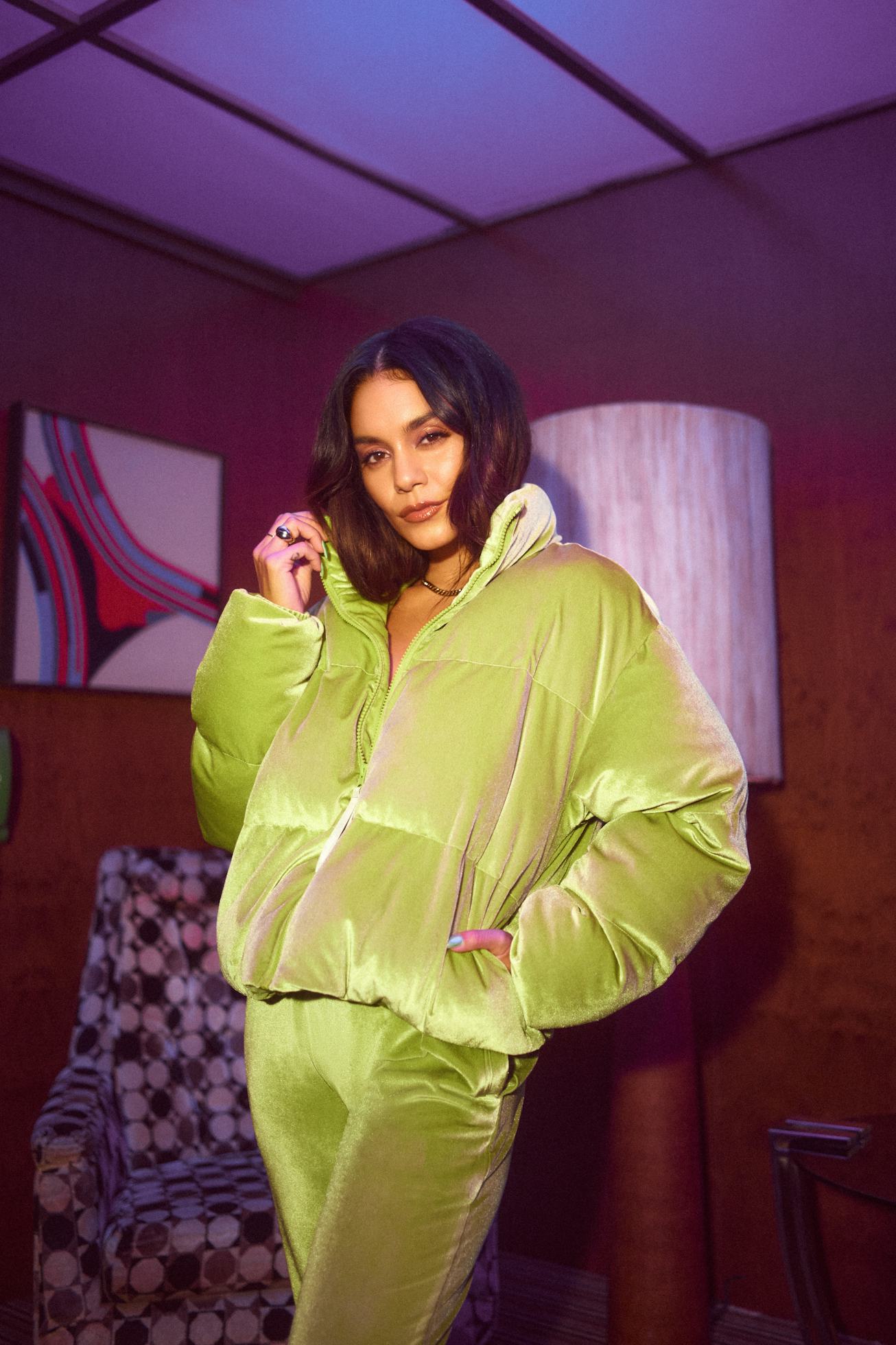 Vanessa Hudgens for Fabletics' Velour collection.