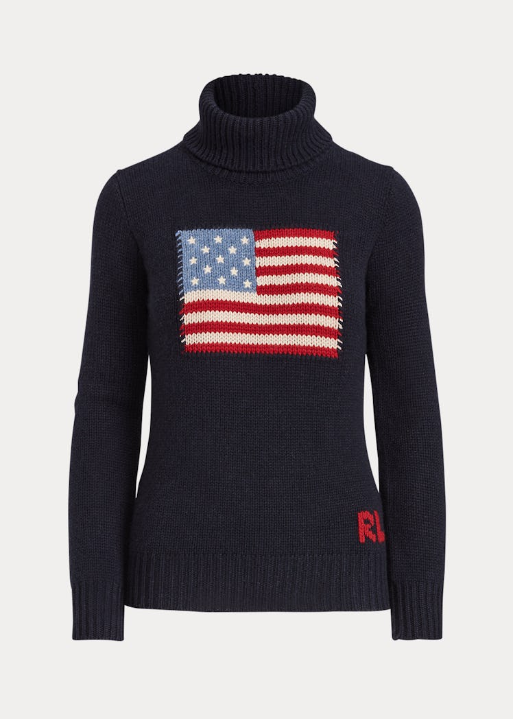 Ralph Lauren Collection American flag sweater.
