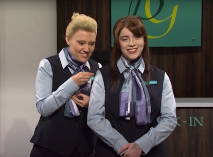 Billie Eilish could not stop laughing during 'SNL's hotel sketch.