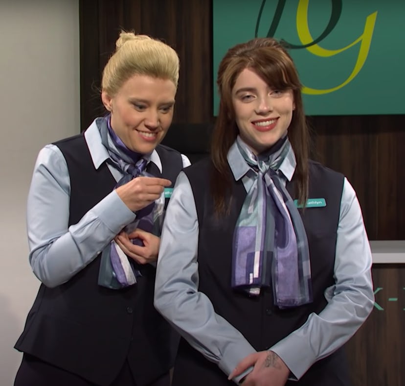 Billie Eilish could not stop laughing during 'SNL's hotel sketch.