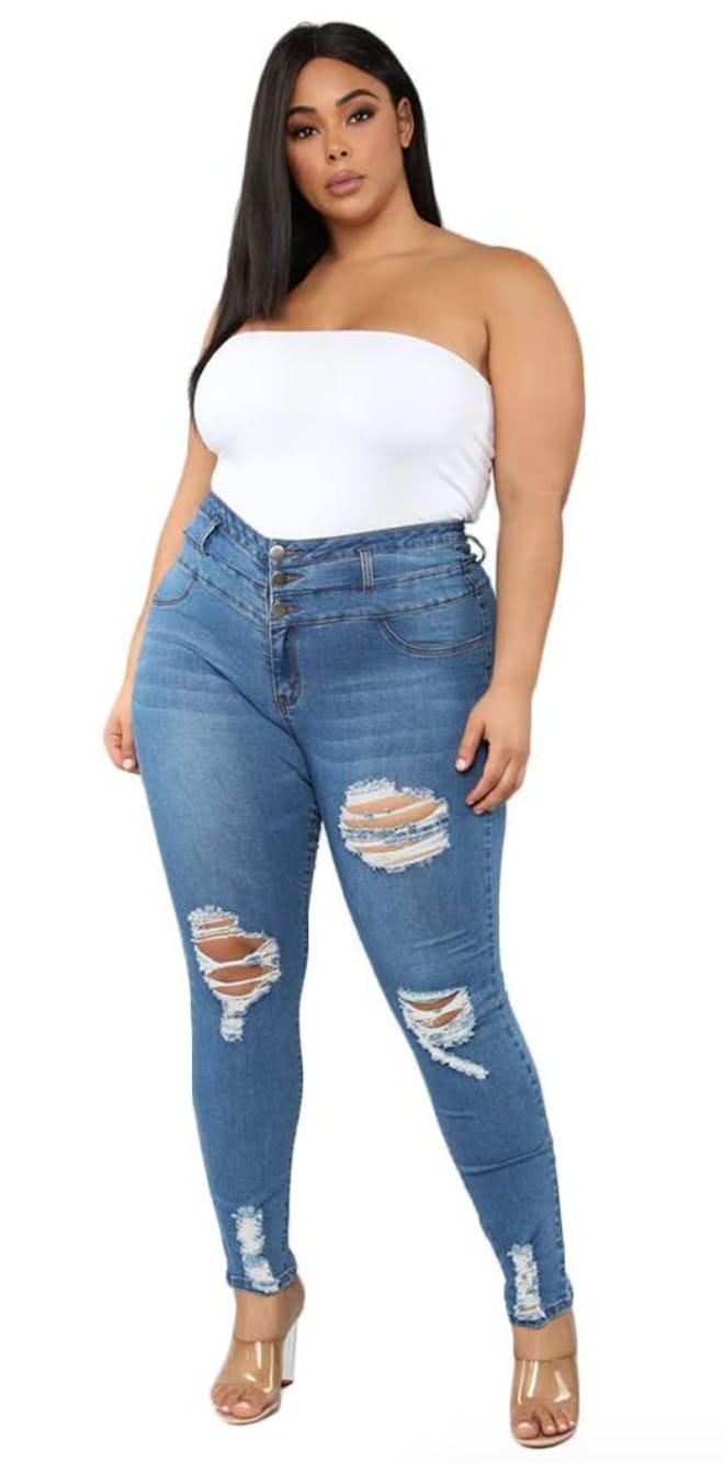ALLABREVE Distressed Jeans