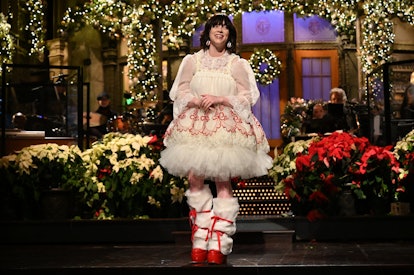 Host Billie Eilish during the 'Saturday Night Live' Monologue on Saturday, December 11, 2021.