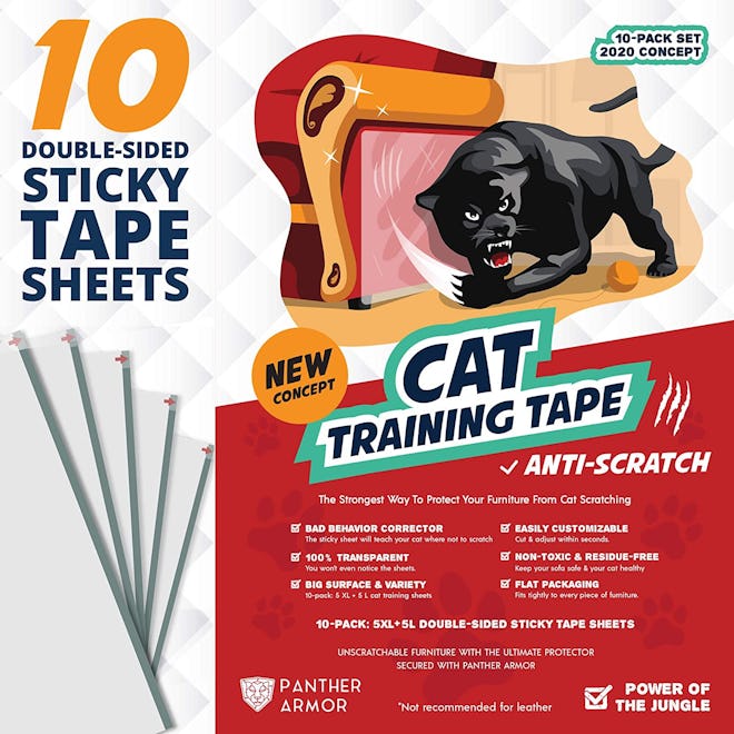 Panther Armor Cat Scratch Deterrent Tape (10-Pack)