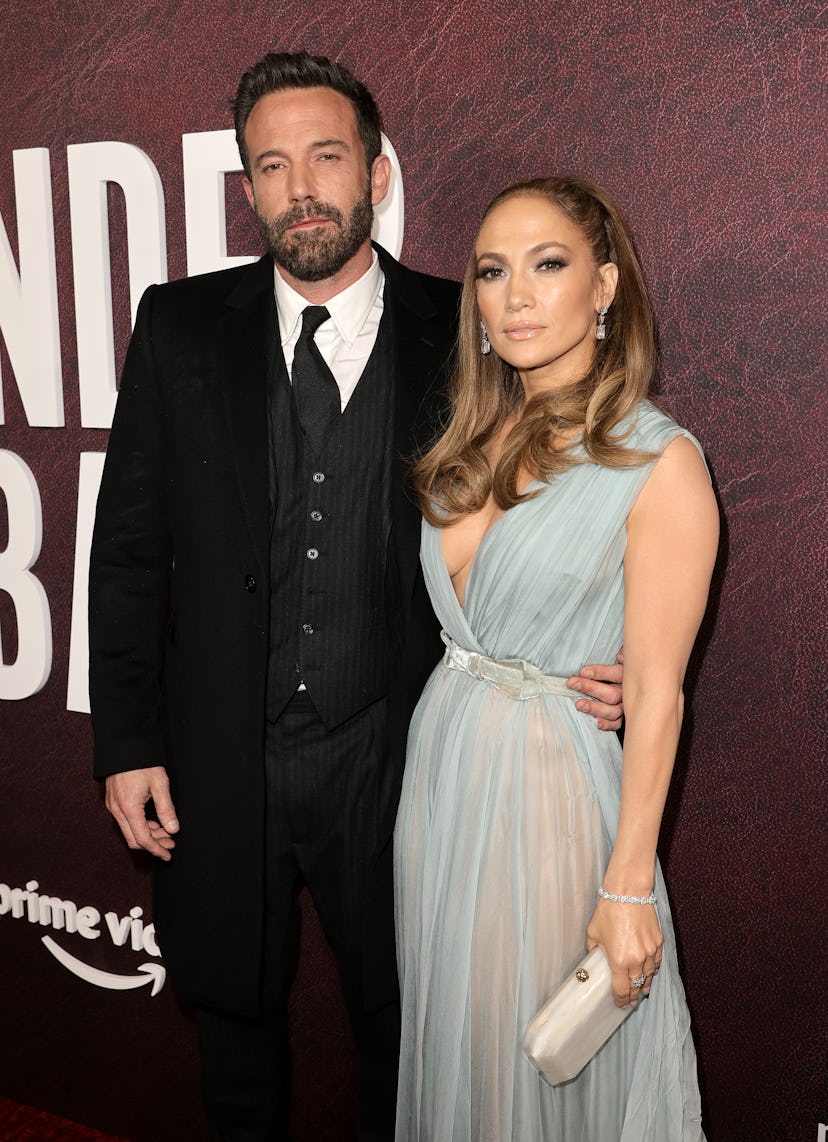 Ben Affleck and Jennifer Lopez attend the Los Angeles premiere of Amazon Studio's "The Tender Bar"