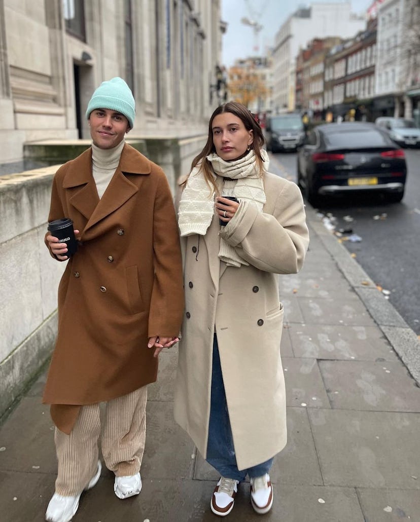 Justin and Hailey Bieber in London