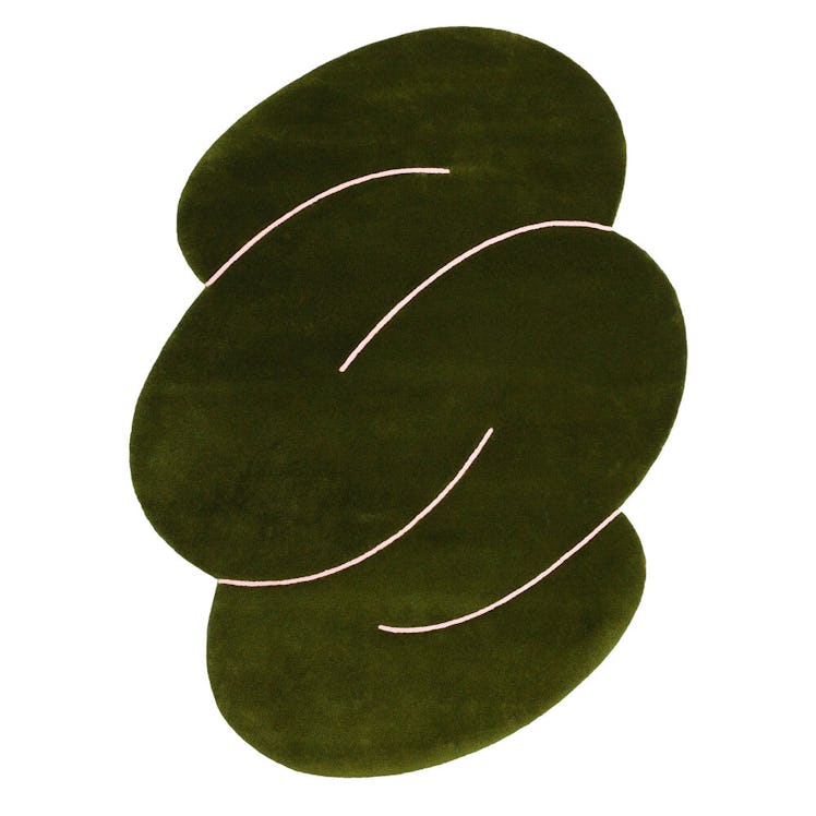 Moss Green Squiggle Rug