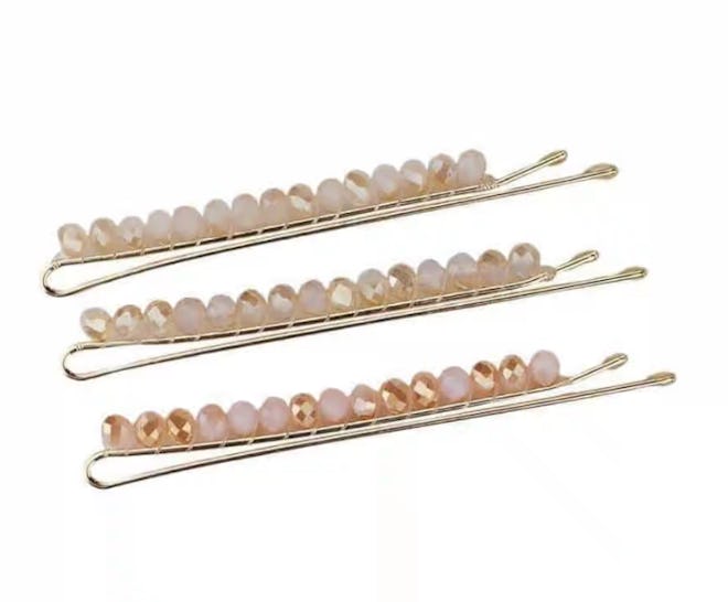 Kitsch's Beaded Blush Metal Bobby Pins 