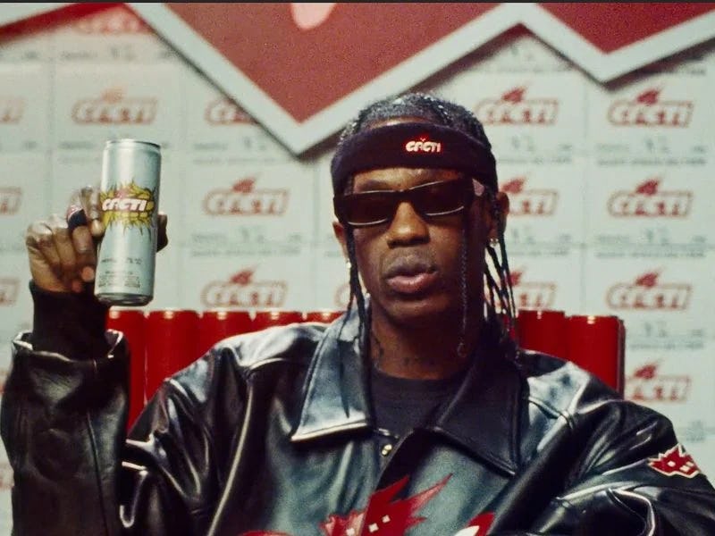 Travis Scott drinking Cacti