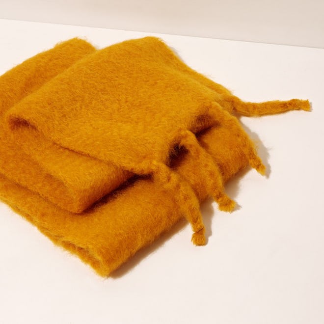 a soft mohair scarf is a cozy gift for homebodies